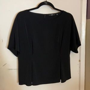 Black pinched blouse